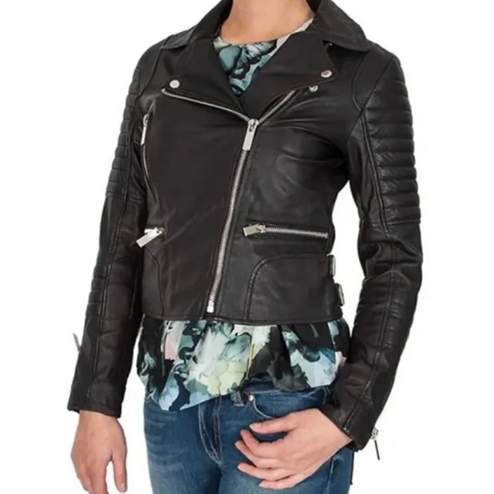 BLANKNYC Moto Leather Jacket Size M